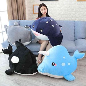 Cm Mignon Doux Baleine En Peluche Jouets Tueur Requin Beaux Animaux En Peluche Poupées Enfants Garçons Filles Bébé Oreiller Cadeaux J220704