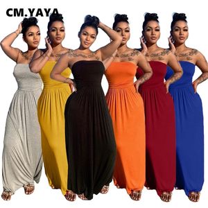 CM.YAYA – robe longue sans bretelles pour femmes, taille haute, ajustée et évasée, pour Streetwear, plage, Sexy, longueur au sol, été, 220516