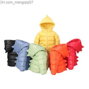 Coat 2 3 4 5 6 Years Old Winter Baby Boys Jacket Fashion 3D Dinosaur Outerwear Hooded Zipper Christmas Party Girl Coat Kids Clothes Z230720