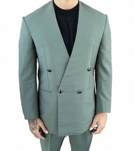 Abrigo Pantalón Diseño Últimos conjuntos de chaqueta Trajes de disfraces para hombres Traje de hombre de lujo para trajes de boda 2 piezas Blazer masculino Estilo Busin 74gq #