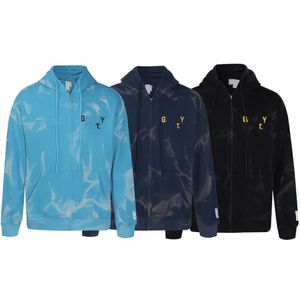 cárdigan con cremallera sudadera con capucha sudadera con capucha de diseñador sudadera con capucha para hombre corbata para mujer chaqueta de tendencia teñida letra impresa tamaño de EE. UU. precio al por mayor con capucha de algodón