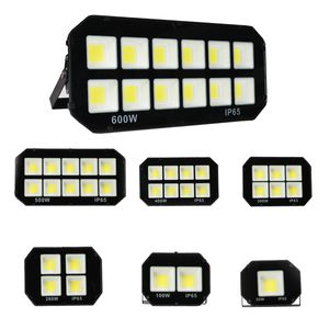 Cob LED Windslights 200W 400W 600W Feux d'inondation extérieurs imperméables IP65 Sécurité 85V-265V 6500K blanc froid blanc