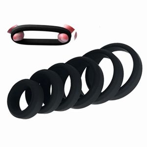 Cockring pour les hommes Cock Ring Scrotum Ball Sfraver Silicone Dick Belt Testicles Lock Sperme Retard Rings for Penis Sex Tool for Men 240417