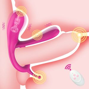 Cockrings Vibrator Penis Ring for Ejaculation ring Sex Toys Men Vibrating Cock Rings Wireless Cover Male Masturbation Tools 230227