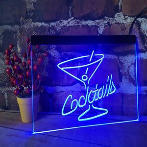 Cocktails Rum Wine Lounge beer bar pub club 3d signes led neon light sign home decor crafts288e