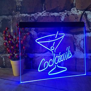 Cocktails Rum Wine Lounge beer bar pub club 3d signes led neon light sign home decor crafts188f