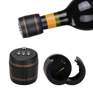 Bouchon de bouteille de vin avec Code de verrouillage, outils de Bar, verrouillage à combinaison, bouchon de vin, dispositif de conservation sous vide, 4.5x4.4CM