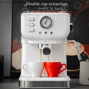 Cafés semi-automatique Espresso Cappuccino Coffee Machine Température réglable Machine de café portable Y240403