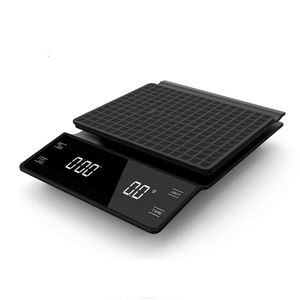 Coffee Pot Electronic Scale Hand Punch Multi-functional Bar Counter Electronic Scale W Timer 3/5kg/0.1 Kitchen Scale Y200328