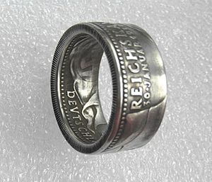 Bague à pièces de monnaie, anneaux artisanaux, Vintage, fait à la main, en provenance d'allemagne, 5 marques, 0391933039, pièces de monnaie plaquées argent, taille américaine 8167336359