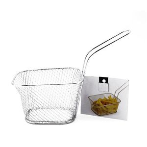 Coladores Coladores Metal Papas fritas Cesta Coladores Alas de pollo Cestas para freír Cestas Cocina Herramienta de cocina Nuevo 5 5Br C R Drop De Dhf7P