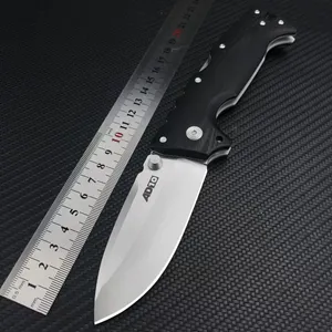 Couteau pliant CS AD-10 S35VN, manche à lame blanche à pointe de chute, couteaux tactiques AD10 AD15 AD-15 avec boîte de vente au détail