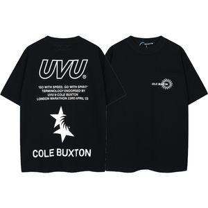 Cole Buxton X UVU Street Fashion Letter Print Tee Hommes Femmes 1: 1 High CB Fight camp T-shirts pour hommes Streetwear Lettre Imprimé T-shirt décontracté Taille européenne S-2XL