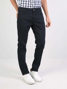 Colins Hombres Straight Fit Navy Pants High Rise Straight Leg 210707