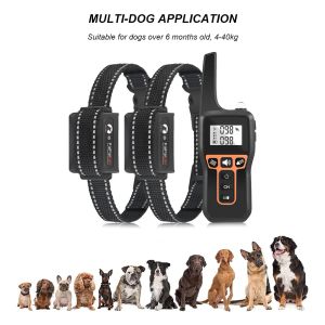 Collares de entrenamiento para perros, collar electrónico impermeable para entrenamiento de perros, collar antiladridos, recargable, Control remoto, sonido de vibración para perros de todos los tamaños