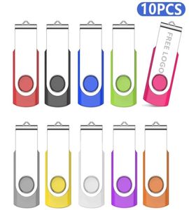 Rotation colorée à 360 ° 512 Mo 1 Go 2 Go 4 Go 8g 16g 64 Go 128 Go USB Drives Flash Drives Memory Stick Drive Logo entièrement 8460996