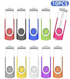 Colorida rotación de 360 ° 512MB 1GB 2GB 4GB 8G 16G 64GB 128GB Unidades flash USB Memory Stick Thumb Drive Logo Whole2527638