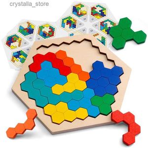 Coloré 3D Puzzle Jouets En Bois Haute Qualité Tangram Math Jigsaw Jeu Enfants Préscolaire Imagination Jouets Éducatifs pour Enfants L230518