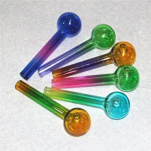 Tuyaux de brûleur à mazout en verre Pyrex colorés, plates-formes de dab épaisses, tuyaux d'eau en verre, collecteurs de cendres, outils de dabber