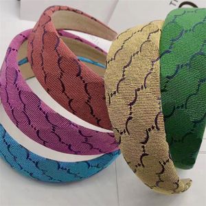 Diadema colorida con bonito aro ancho para el pelo, novedad, tocado Retro de arcoíris, banda para el pelo de calle para niña, regalo de Navidad para mujer