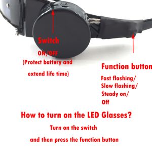 Lunettes LED colorées à bas prix Rave Rave DJ Bright Costume Party Partys Luminal Rave Rave Night Lunes Decoration