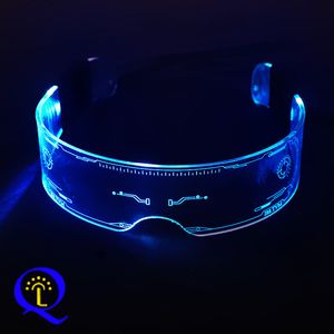 Colorful Luminous LED Glasses for Music Bar KTV Neon Party Christmas Halloween Decoration LED Goggles Festival Performance Props