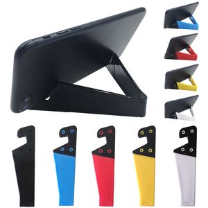 colorido Mini soporte de teléfono multifuncional plegable Soporte de diseño en forma de V para Iphone x 8 7 plus Teléfono celular Tablet PC ipad todos los soportes de soporte