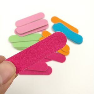 Mini limes à ongles professionnelles colorées outils d'art sable émeri papier de verre tampon à ongles Double face grain Nail Art