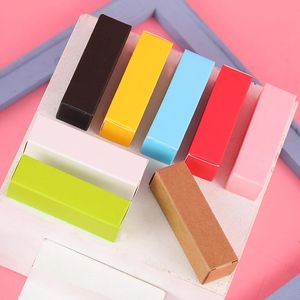 Caja de lápiz labial de colores Bálsamo labial Caja de papel Kraft Esmalte de uñas cosmético Cajas de embalaje de regalo para boda Paquete de regalos de cumpleaños