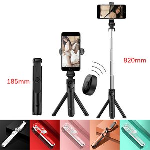 Colorful Wireless Bluetooth Selfie Stick Foldable Mini Tripod Expandable Monopod with Remote Control for iPhone IOS Android Phone