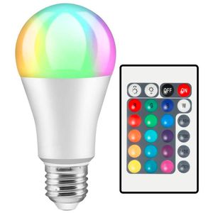 Bombilla que cambia de color E27 Bombilla LED regulable Tornillo RGB 9W Luces de estado de ánimo para decoraciones de habitaciones Fiesta de cumpleaños