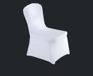 Color Blanco Barato Cubierta Spandex Lycra Cubierta de silla elástica Bolsos fuertes para la decoración de la boda El banquete entero1431360