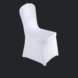 Color blanco funda de silla barata spandex lycra funda de silla elástica bolsillos fuertes para decoración de boda el banquete whole268e