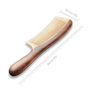 Peigne en bois naturel avec Structure d'épissage de corne, peigne à dents fines, tête antistatique, point d'acupuncture, cadeau de massage 240226