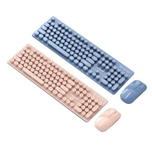 Combos 104 Rechargeable Wireless Bluetooth Compatible Keyboard and Mouse Set UltraHin Double Mode pour Home Office Dropship