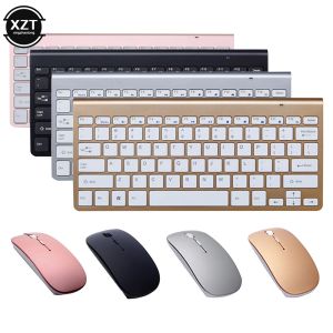 Combos 2.4g Wireless Keyboard and Mouse Mini Multimedia Keyboard Mouse Combo Défini pour ordinateur portable PC de bureau Mac ordinateur portable avec récepteur USB