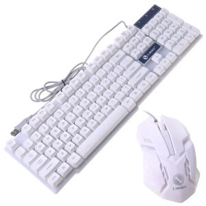 Combos 2021 Nuevo LED Light Gaming Feel Keyboard y Combo combinado de mouse con cable para PC de computadora