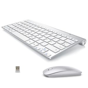 Combos allemand Qwertz Wireless Keyboard Mouse Combos 2.4g Deutsche Multimedia Keyboards Low Bruit pour l'ordinateur portable Windows 7 10 Android TV Box