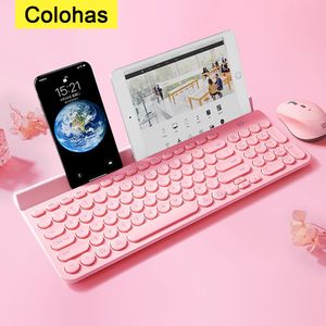Combos Clavier et souris sans fil Bluetooth Combo double modèle pour PC portable tablette téléphone iPad clavier souris ensemble accessoires de jeu