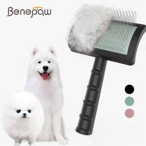 Peignes Benepaw – brosse à poils longs pour grands chiens, peigne de toilettage pour animaux de compagnie, démêlage de la fourrure, élimine les poils longs et épais, sous-poil