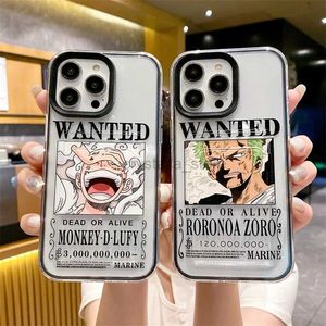 Comics Heroes Anime One Piece Luffy Gear 5 Roronoa Zoro Clear Phone Case pour iPhone 15 14 13 12 Pro Max Plus Silicone Protective Cover Funda 240413