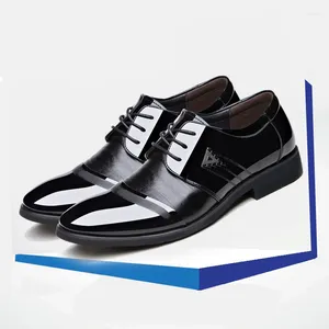 Commerce Shoes 472 Hombre Caminando Corbata Formal Cuero Top para Hombre Código Grande Boda Ventilación Banquete Plano Masculino