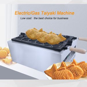 Machine commerciale de gaufre de poisson de 110 V 220 V 6 moules Machine de Taiyaki boulanger de gaufre de poisson Corée Taiyaki Machine de gaufrier en forme de poisson