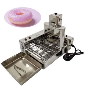 Máquina para hacer rosquillas automática comercial, fabricante de rosquillas de acero inoxidable con tolva 5,5