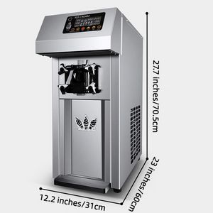 Desktop comercial Soft Serv Ice Cream Machine Vendencias de ventas inteligentes es rápido y ahorro de los fabricantes de conos dulces