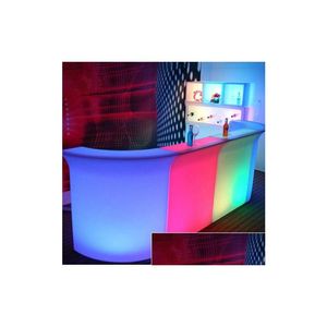 Commercial Furniture Modern Lighting Color Changing Rechargeable Pe Led High Cocktail Bar Tables Counter Of Drop Delivery Home Garden Otwpk