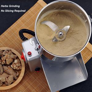 Commercial Grain Grinder High Speed Cereals Materials Spices Powder Crusher Stainless Steel Coffee Grinder