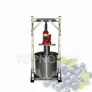 Exprimidores de prensa en frío de jugo de fruta de mano comercial, máquina exprimidora de pulpa de uva Manual de gato de acero inoxidable 304