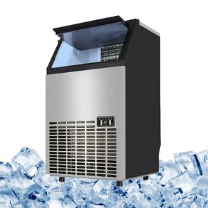 Máquina de hielo refrigerada por aire integrada comercial, salida súper grande, tienda de té de la leche, Bar, máquina automática de hielo en cubos