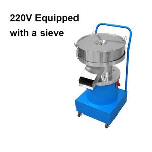 Tamiz vibratorio comercial para harina, filtro de leche de soja, máquina de cribado de acero inoxidable, tamiz eléctrico de 220V/380V con cubierta